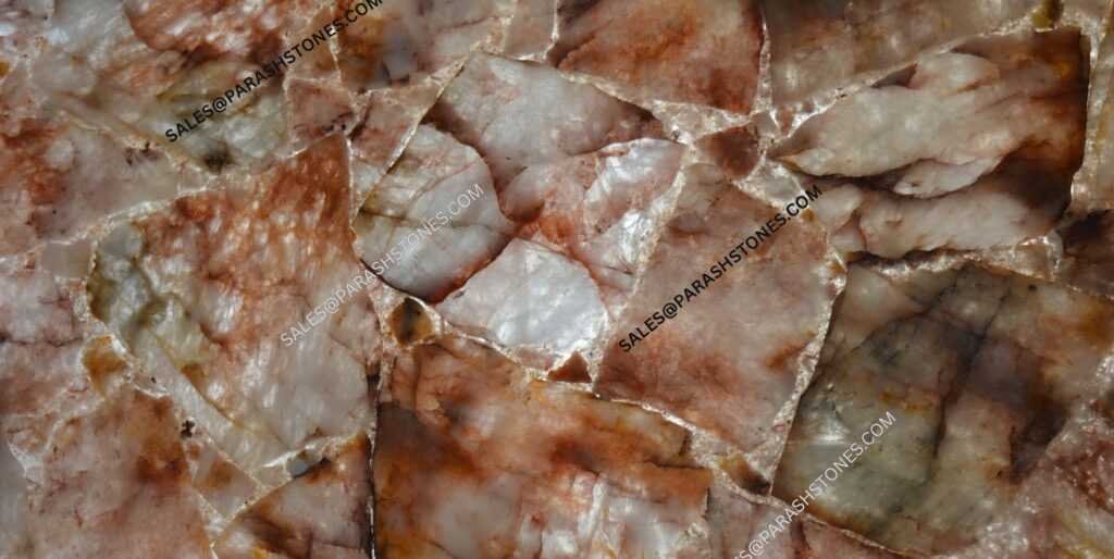 Hematite quartz slab