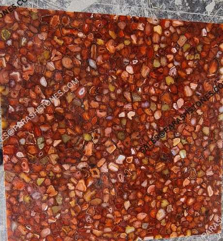 High-quality red carnelian slab surface for interior design