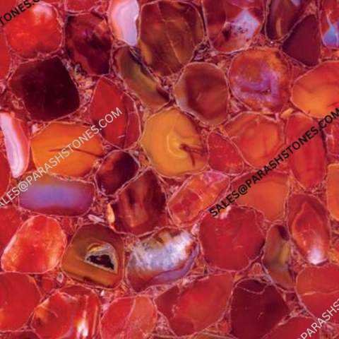 Natural red carnelian slab surface with unique veining