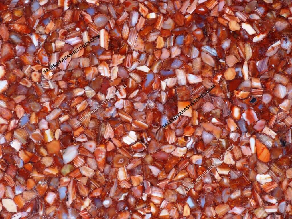 Luxury red carnelian slab surface with rich red tones
