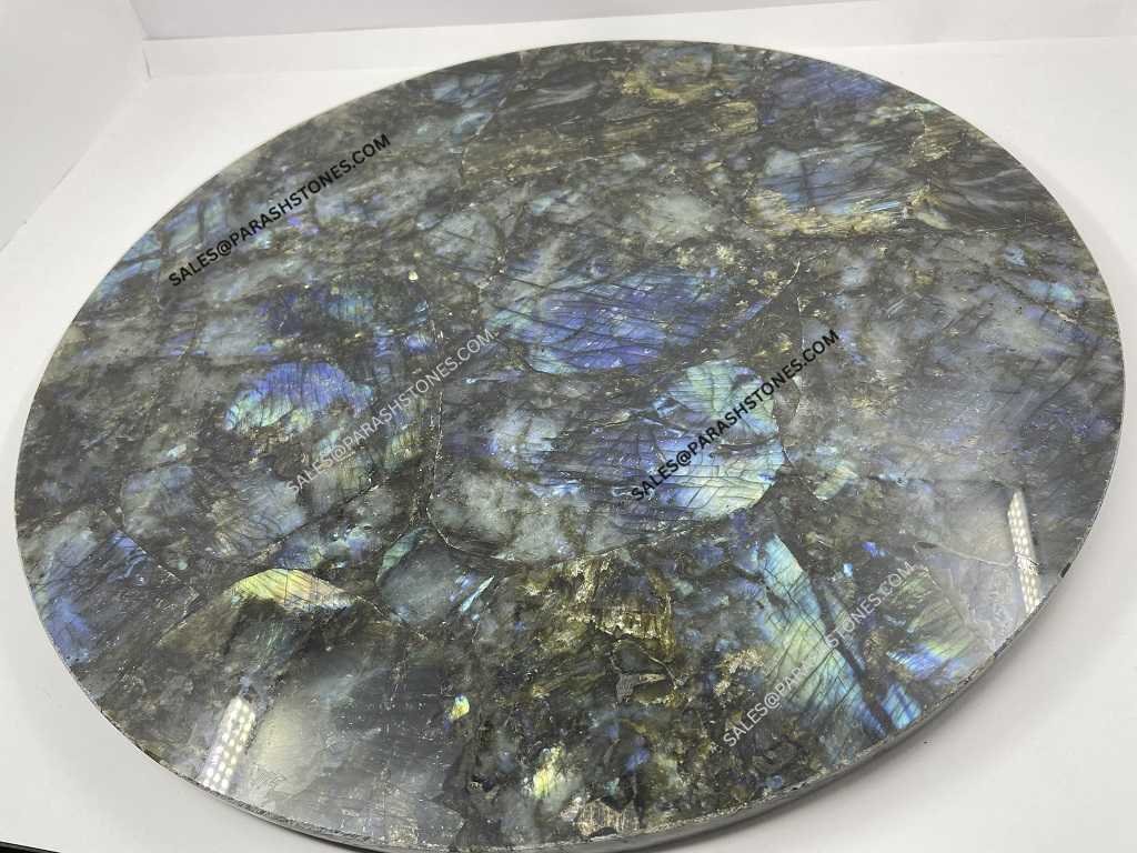 Labradorite slab round table top