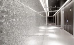 Mother of Pearl large size slabs, Elevator project