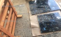 Blue agate countertop packing