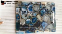 Blue agate serving tray, Vancouver, Canada