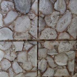 White agate backsplash tiles