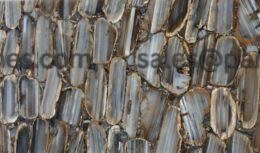 Luxury Banded Black Agate tile for flooring and wall applications