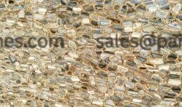 Polished Banded Black Agate slab tile with natural layered patterns