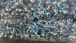 Blue Agate Spiral Slab for Luxury Interiors