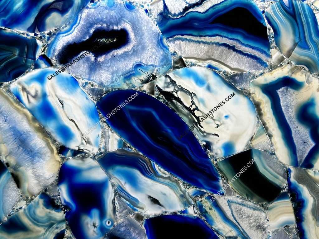 Blue Agate Slab for Modern Design