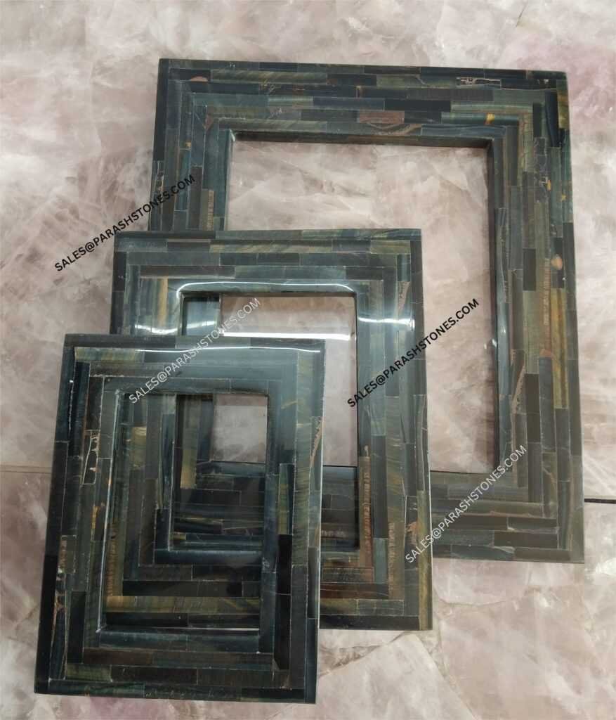 Tiger Eye Blue Frames